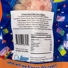 Mini Sour Spiders - Freeze Dried Sweets | Gluten-Free