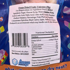 Fruity Unicones -Freeze Dried Sweets - Gluten Free and Dairy Free