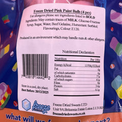Pink Paint Balls - Freeze Dried Sweets