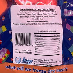 Red Paint Balls -Freeze Dried Sweets