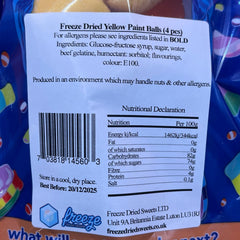 Yellow Paint Balls - Freeze Dried Sweets