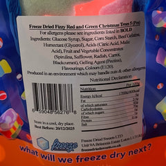 Fizzy Red and Green Christmas Trees - Freeze Dried Sweets | Gluten Free and Dairy Free