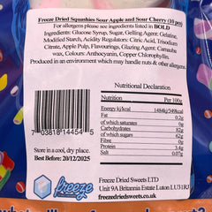Squashies Sour Apple and Sour Cherry - Freeze Dried Sweets