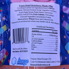 Strawberry Planks - Freeze Dried Sweets
