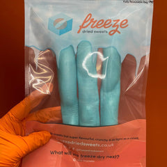 Bazooka Blue Raspberry x3 Chew Bar - skittles clear candy