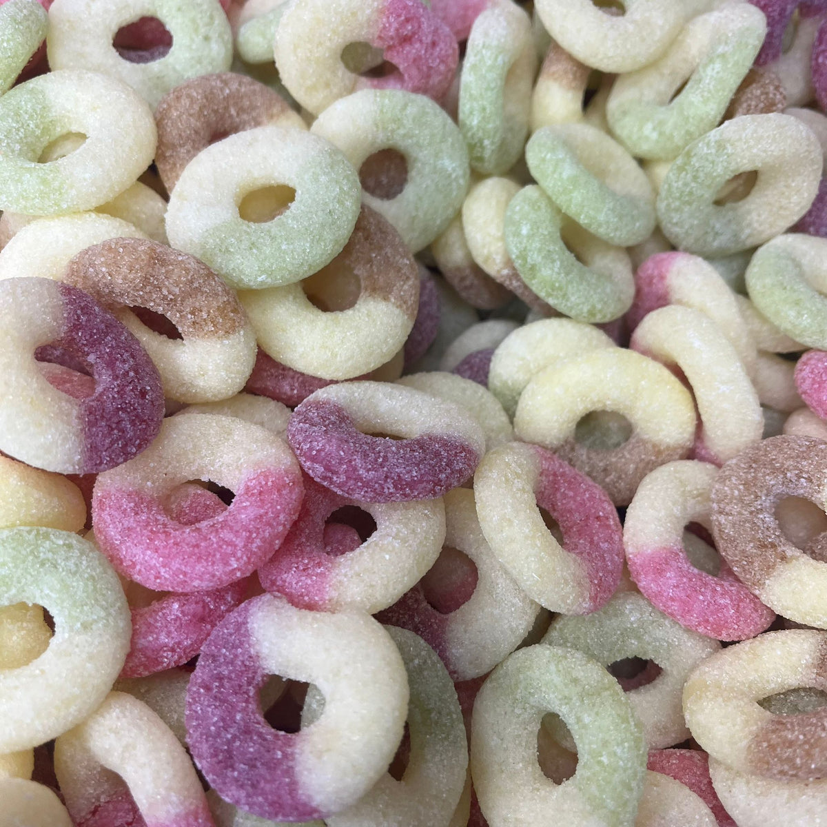 Fizzy Tutti Frutti Hoops 50g - Freeze Dried Sweets