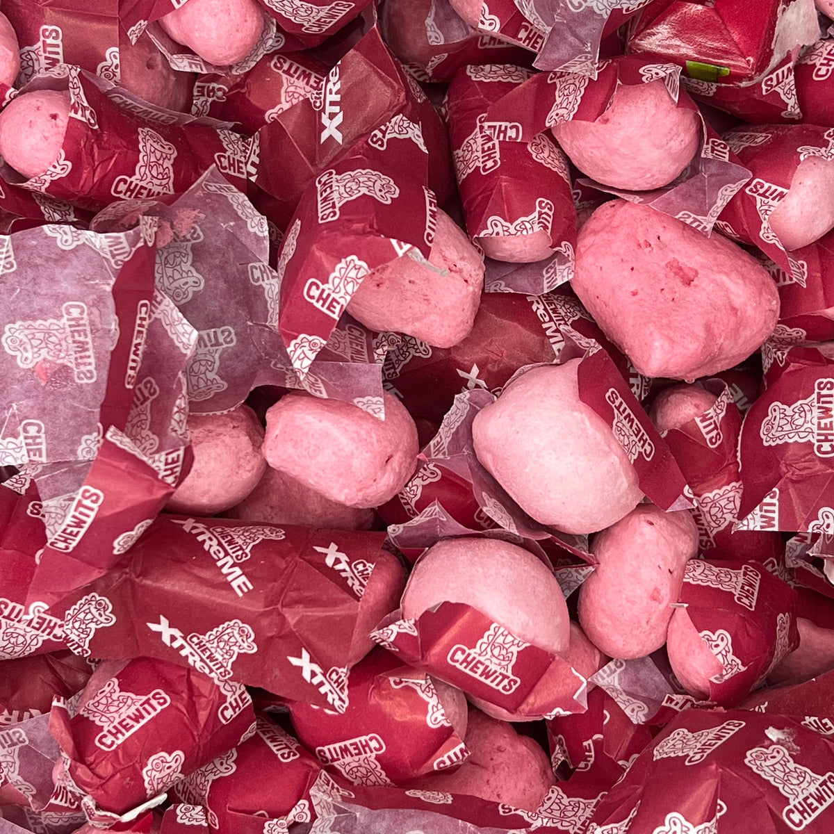 Chew Ems Cherry Chews  - Freeze Dried Sweets - Vegetarian, Halal, Gluten & Dairy Free