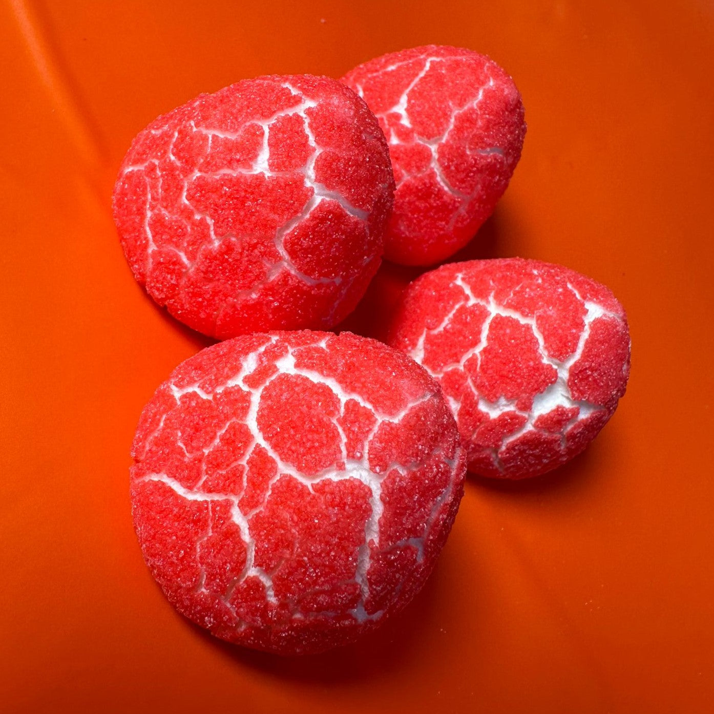 Red Paint Balls 4 Pieces - Freeze Dried Sweets