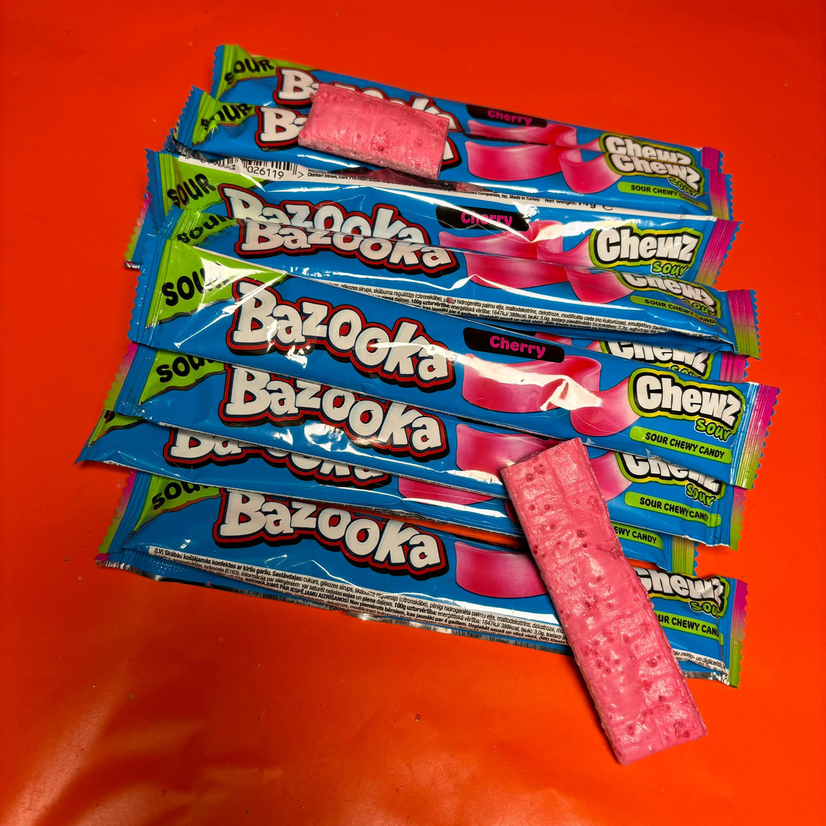 Ka-boom Cherry Sour x3 Chew Bars - Freeze Dried Sweets