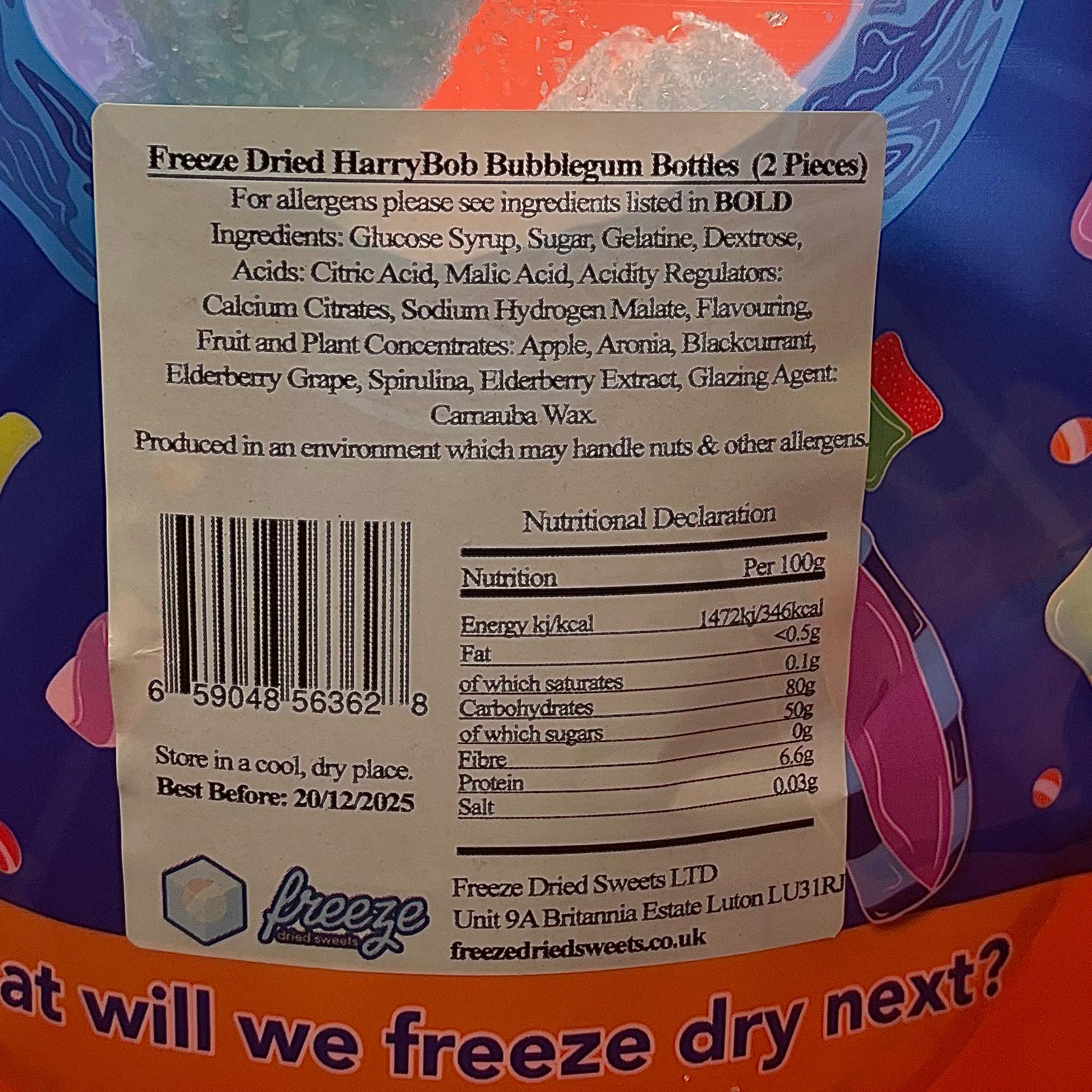 HarryBob Bubblegum Bottles - Freeze Dried Sweets | Gluten-Free