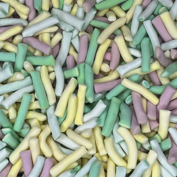 Rhubarb & Custard Tubes - Freeze Dried Sweets