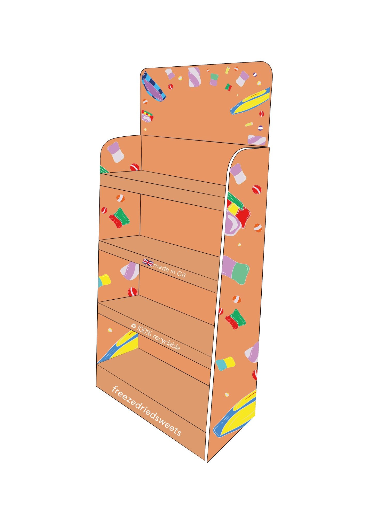 POS Shelf Stand for Freeze Dried Sweets